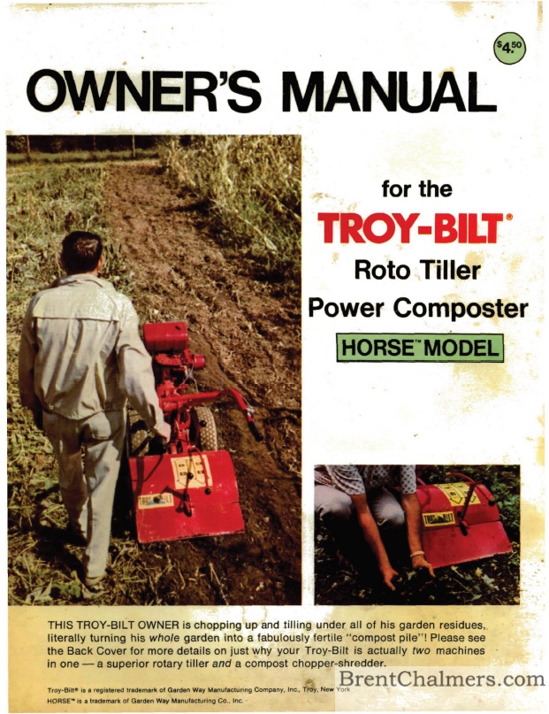 Troy Bilt Horse Tiller Owners Manual