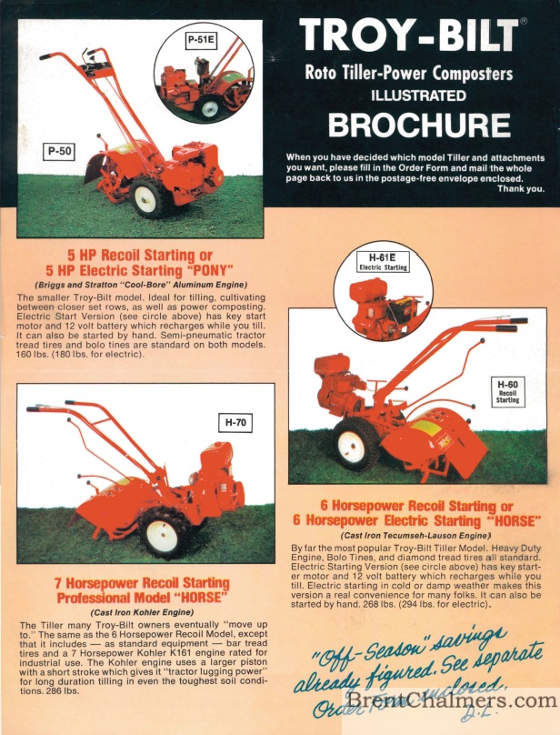 1984 Troy Bilt Horse Tiller Manual
